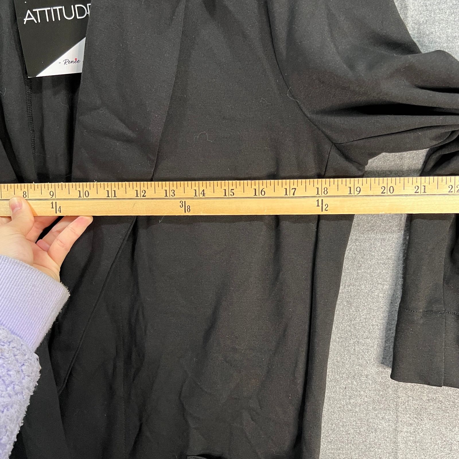 Other Attitudes by Renee Ponte Open-Front Girlfriend Blazer Black Size M / US 6-8 / IT 42-44 - 9 Thumbnail