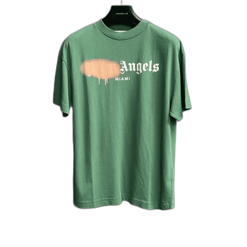 Palm Angels Palm Angels Green Logo Print Short Sleeve Tee-yf Size US M / EU 48-50 / 2 - 1 Thumbnail