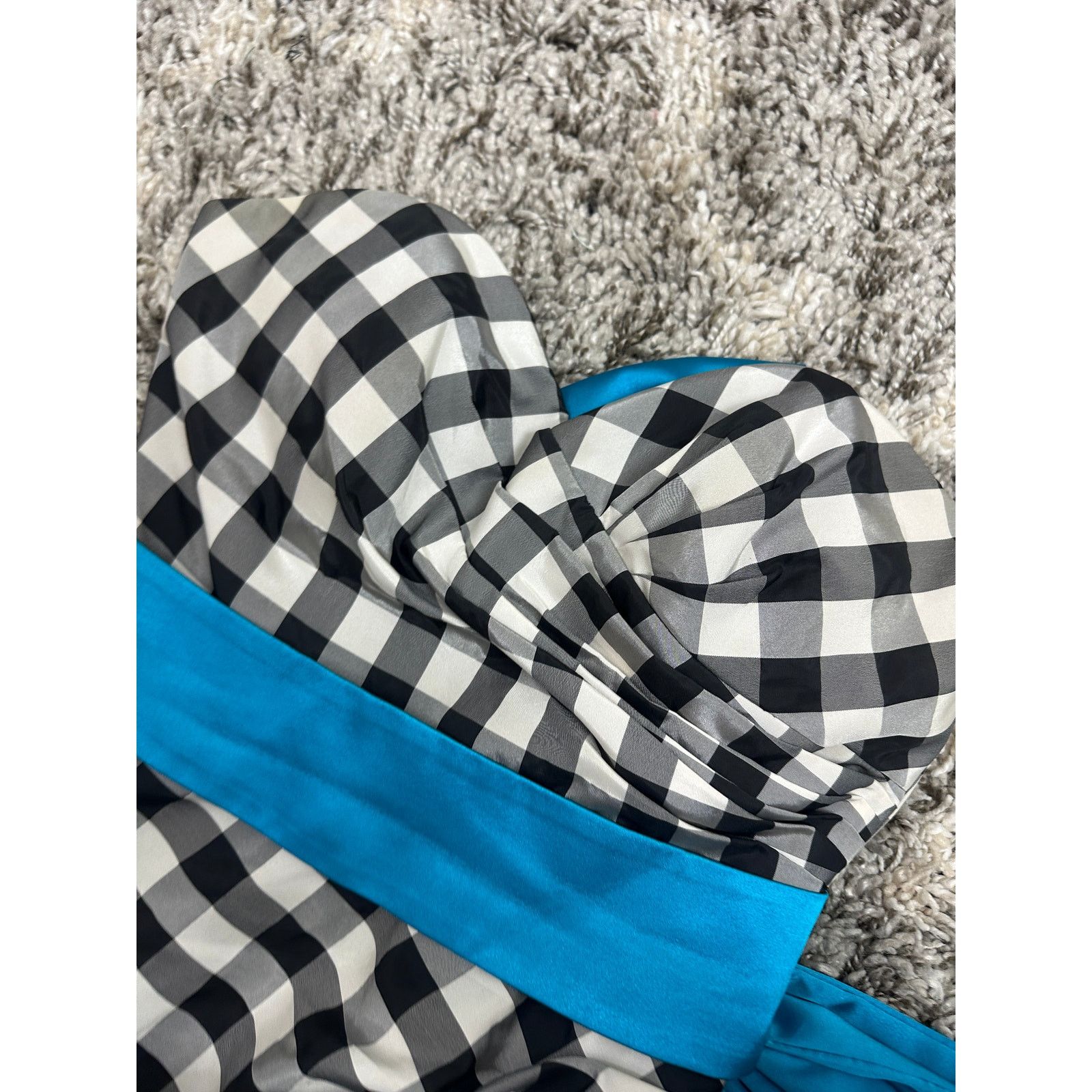 Other HFH Black White Gingham Taffeta Prom Pageant Gown Dress 4 Size S / US 4 / IT 40 - 5 Thumbnail