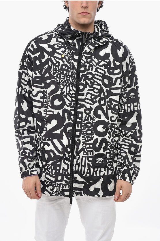Monogram Patterned Nylon Windbreaker