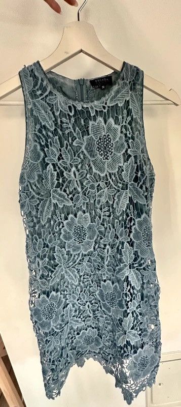 Escada Escada 36 blue lace dress Size S / US 4 / IT 40 - 3 Thumbnail