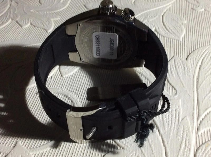 Designer Jorg Gray Men's silver dial black leather strap watch Size ONE SIZE - 9 Thumbnail