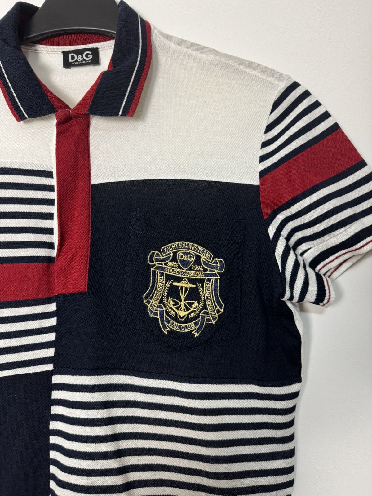 Dolce & Gabbana Dolce & Gabbana Patchwork Striped Polo Yacht Racing D&G Y2K Size M / US 6-8 / IT 42-44 - 3 Thumbnail