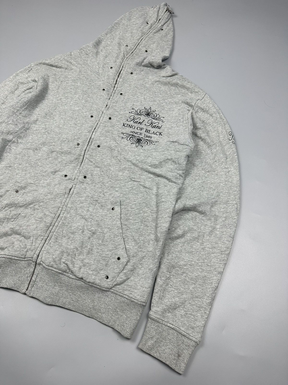 Karl Kani Karl Kani King Of Black Diamond Full Zipper Hoodie Size US L / EU 52-54 / 3 - 3 Thumbnail
