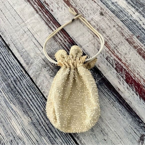 Vintage Vintage Beaded Purse String Reversible Bag Purse Size ONE SIZE - 5 Thumbnail