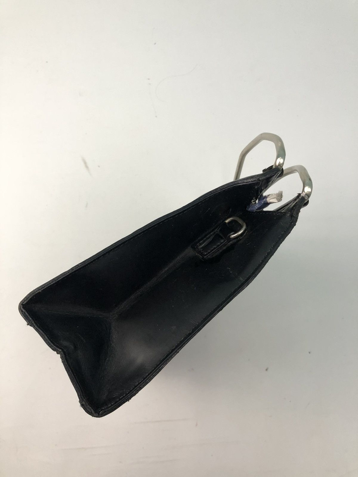 Yohji Yamamoto ‼️YES‼️ RARE Y’SACCS METAL HANDLE CARRY LEATHER BAG Size ONE SIZE - 5 Thumbnail