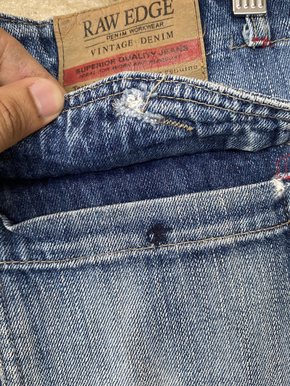 If Six Was Nine × Japanese Brand × Vintage Raw Edge Vintage Denim Size US 31 - 17 Thumbnail