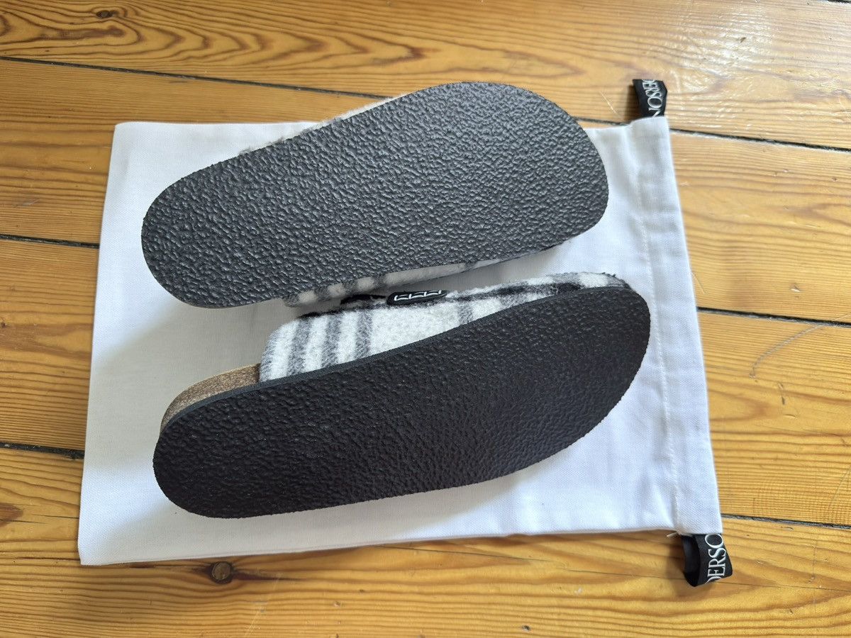 JW Anderson check leather mules in black & white Size 41 UK8