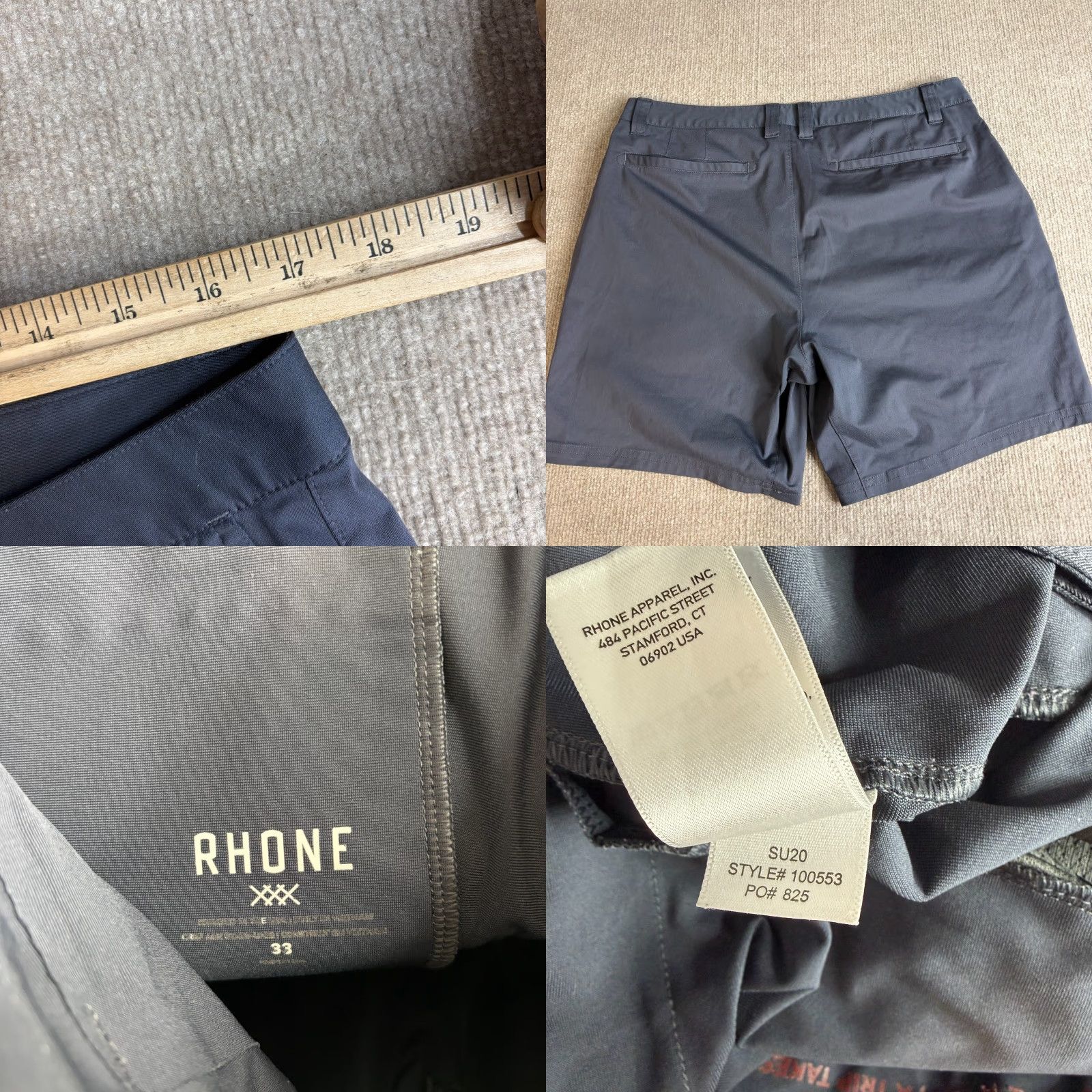 Rhone Rhone Shorts 33 Blue Solid Chino 7" Commuter Shirt? Size US 33 - 8 Thumbnail