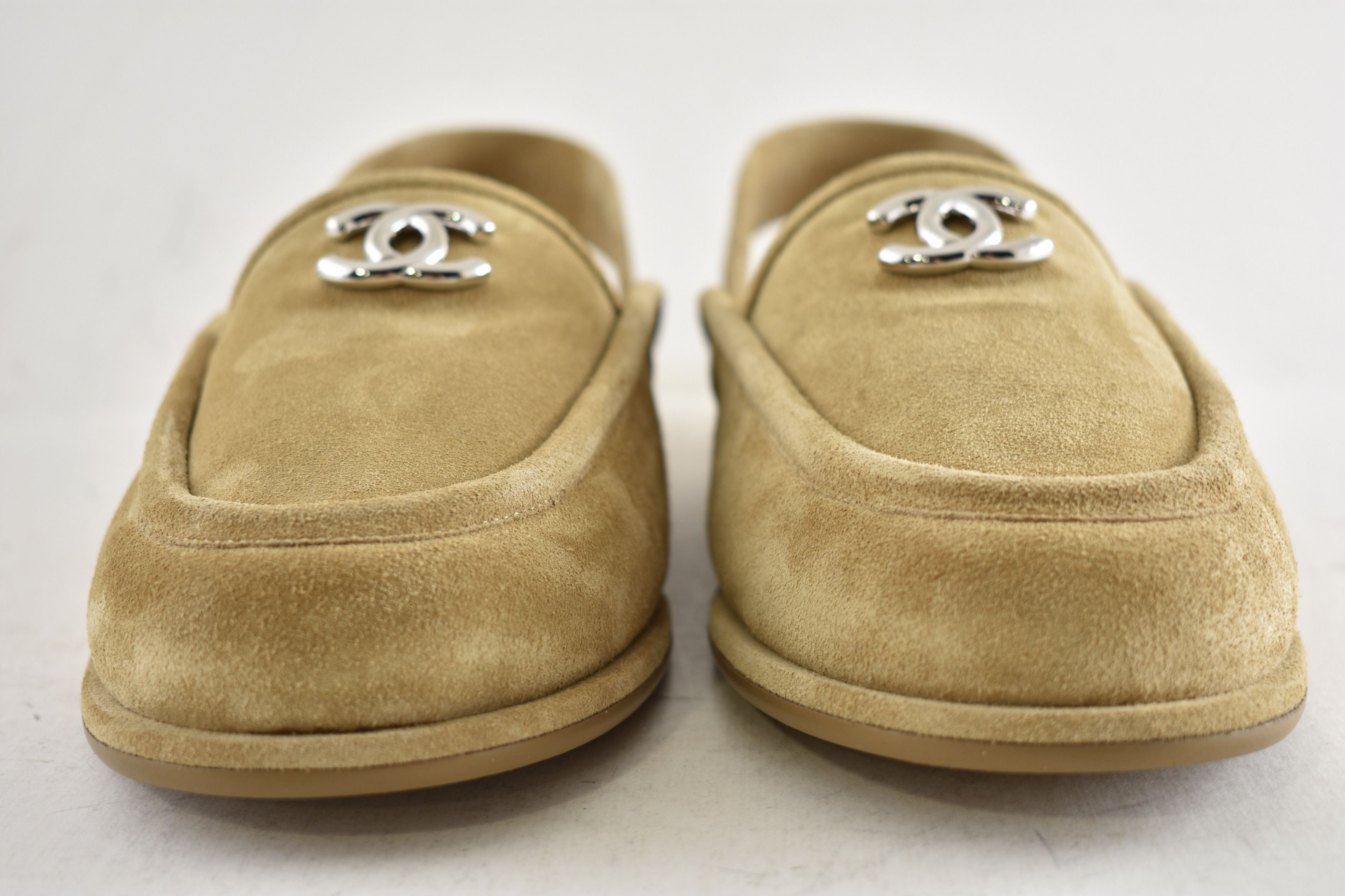 Chanel Chanel Suede CC Shearling Moccasin Slingback Loafer Flat 41 Size US 11 / IT 41 - 11 Thumbnail
