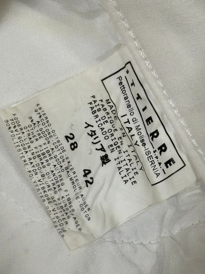 Designer × Gianfranco Ferre × Vintage AW2003 Gianfranco Ferré Geometrical Embellished White Pants Size 26" / US 2 / IT 38 - 6 Thumbnail