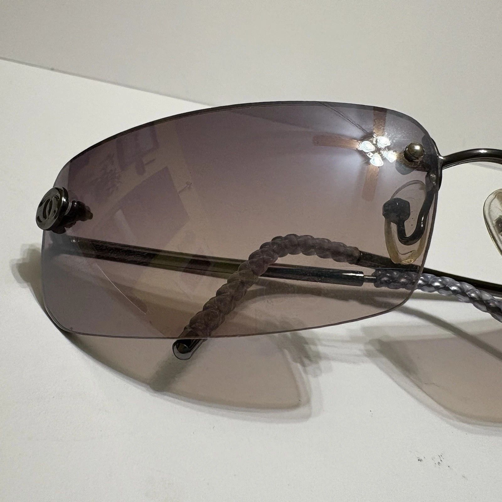 Chanel Chanel Sunglasses Blue CC 4047 Rimless Size ONE SIZE - 10 Thumbnail