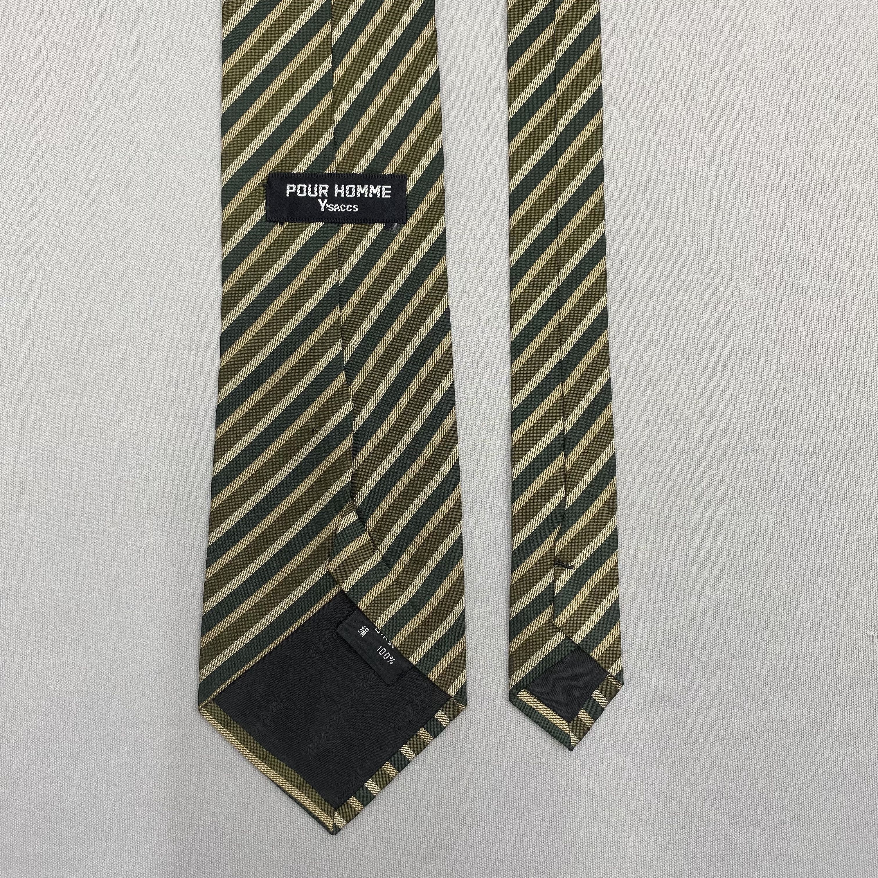 Yohji Yamamoto Vintage Yohji Yamamoto Y'saccs Pour Homme SILK Necktie Size ONE SIZE - 6 Thumbnail