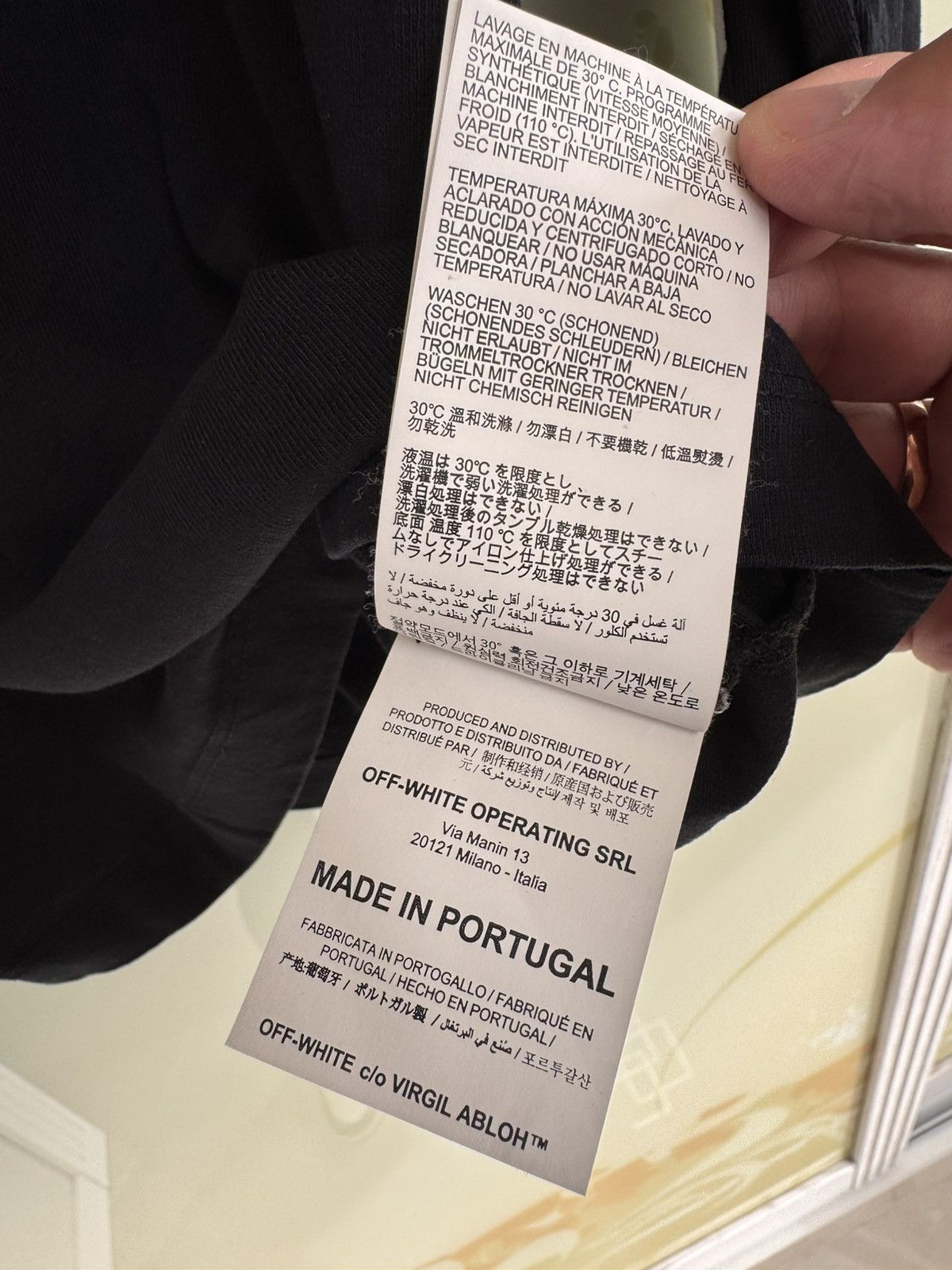 Off-White Off White x Virgil Abloh Hand Card Long Sleeve Tee Black Size US L / EU 52-54 / 3 - 20 Thumbnail