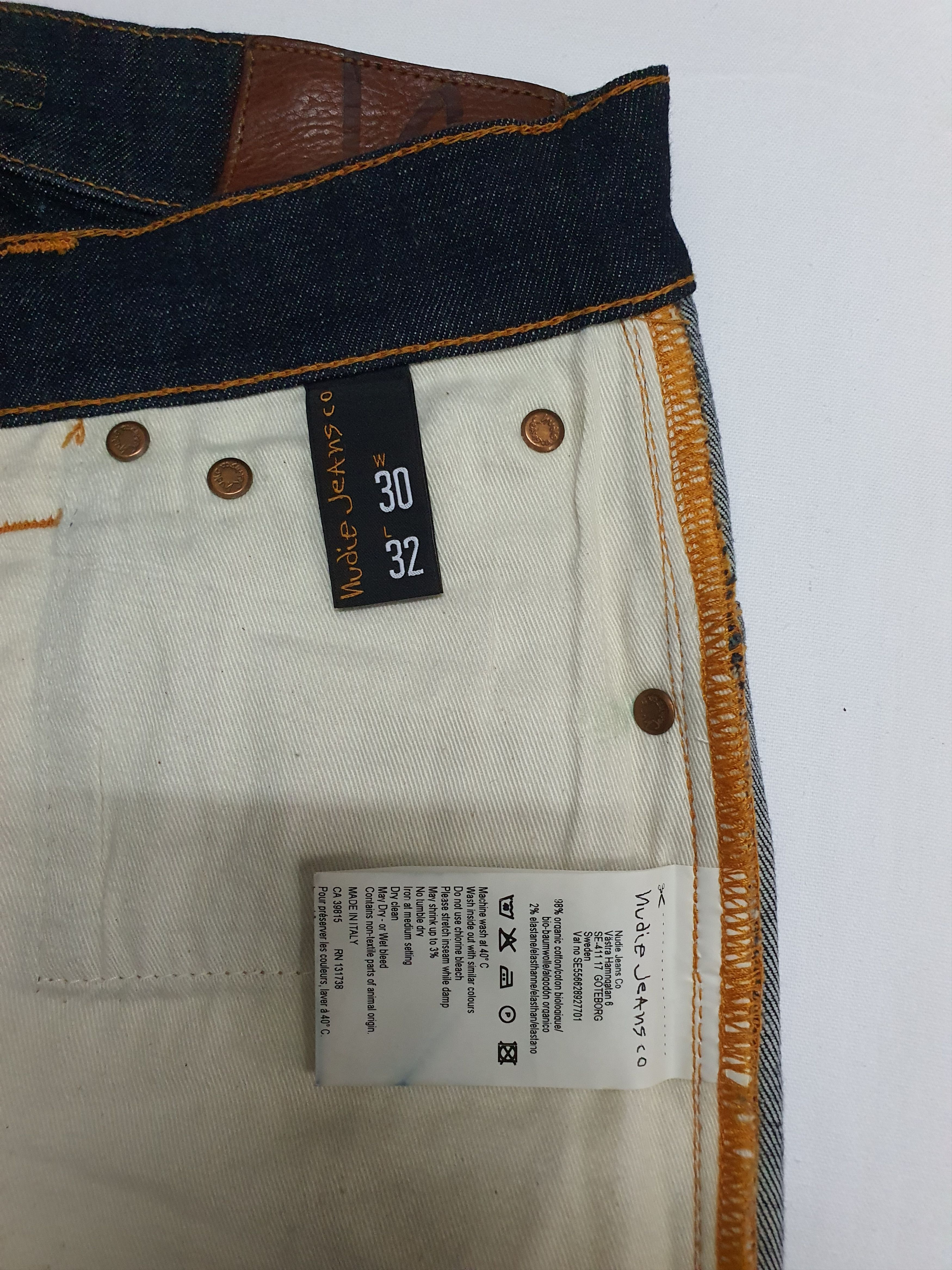 Nudie Jeans Waist 30" Nudie Jeans Thin Finn Dry Twill Stretchable Denim. Size US 30 / EU 46 - 13 Thumbnail