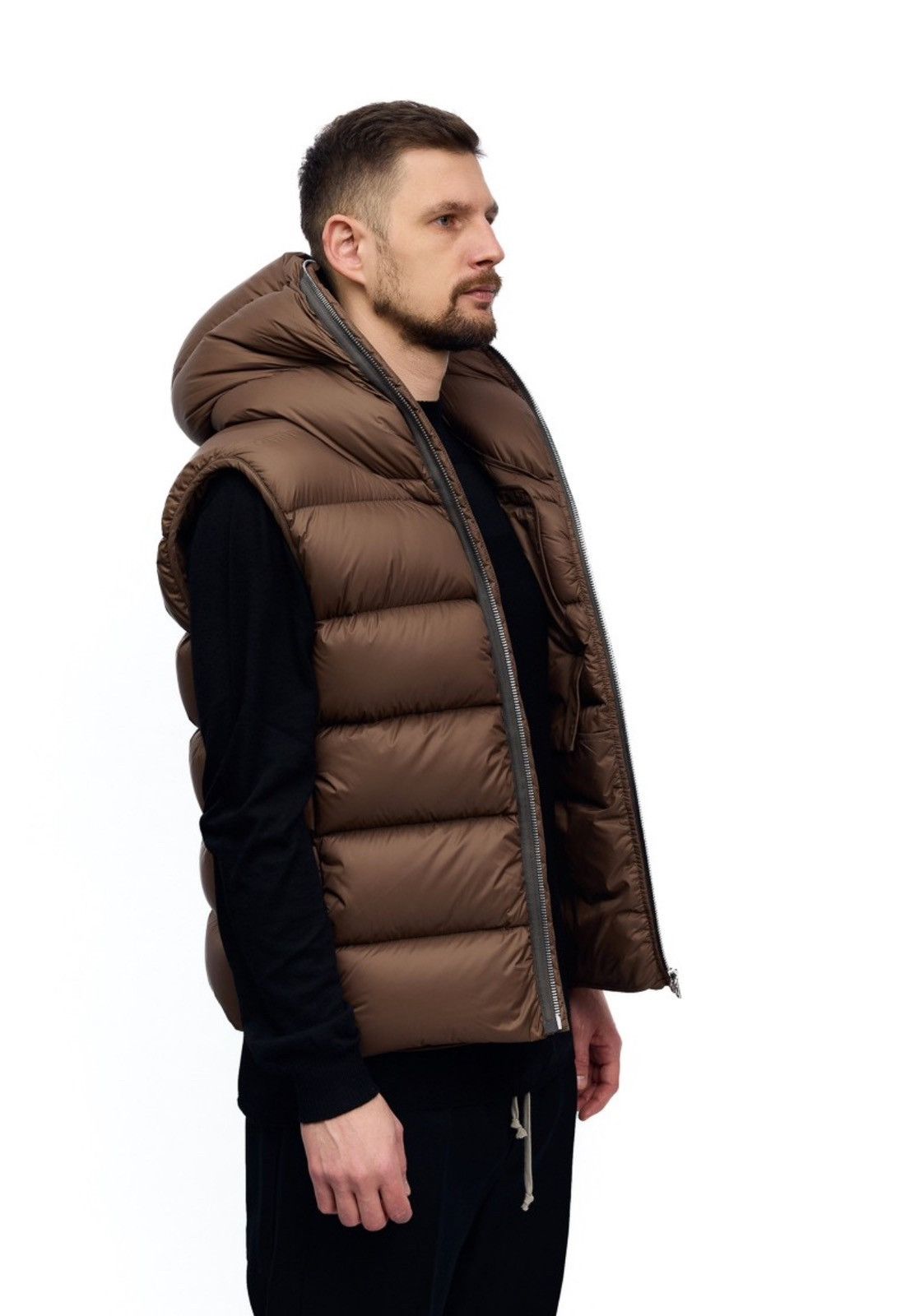 Rick Owens Last Rick Owens Quilted Recycled-Shell Hooded Down Gilet Size US S / EU 44-46 / 1 - 4 Thumbnail
