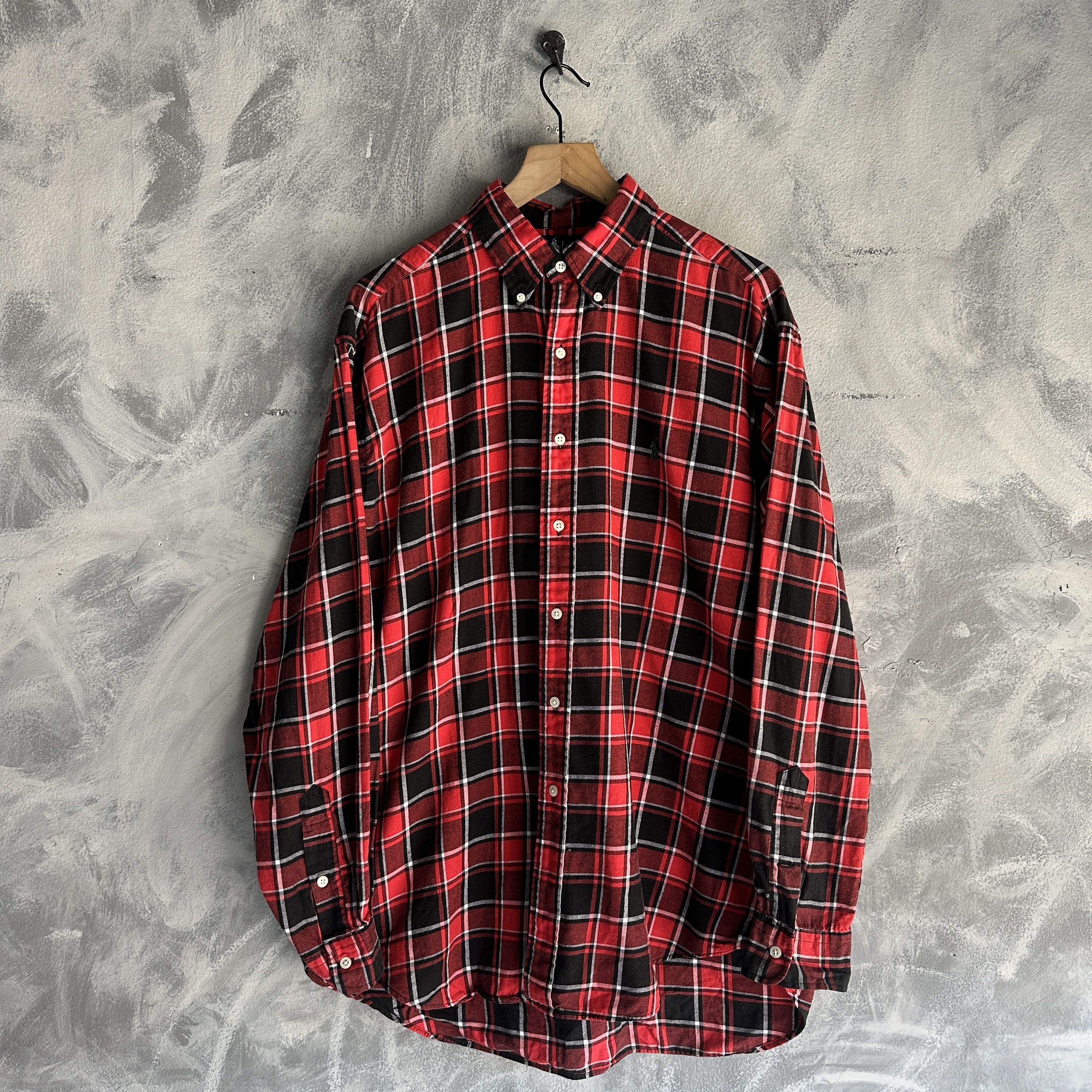 Polo Ralph Lauren Vtg Polo Ralph Lauren Shirt Mens Blaire Flannel Tartan 90s Size US L / EU 52-54 / 3 - 1 Thumbnail
