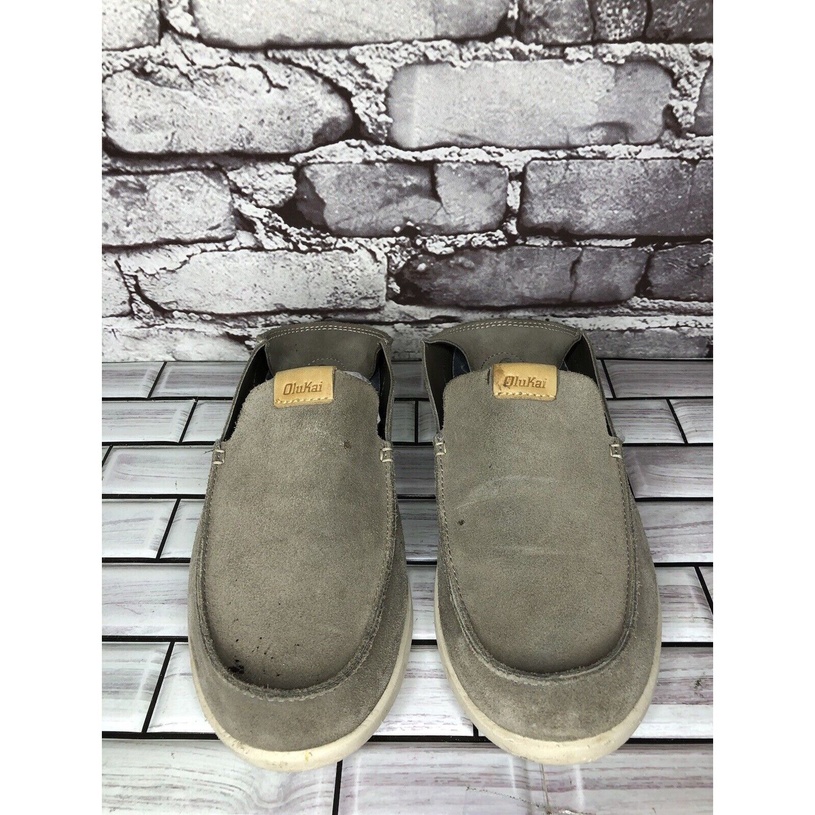 Olukai Olukai Mens Nalukai Kala Slip On Loafer Gray Suede Convertib Size US 8 / EU 41 - 20 Thumbnail