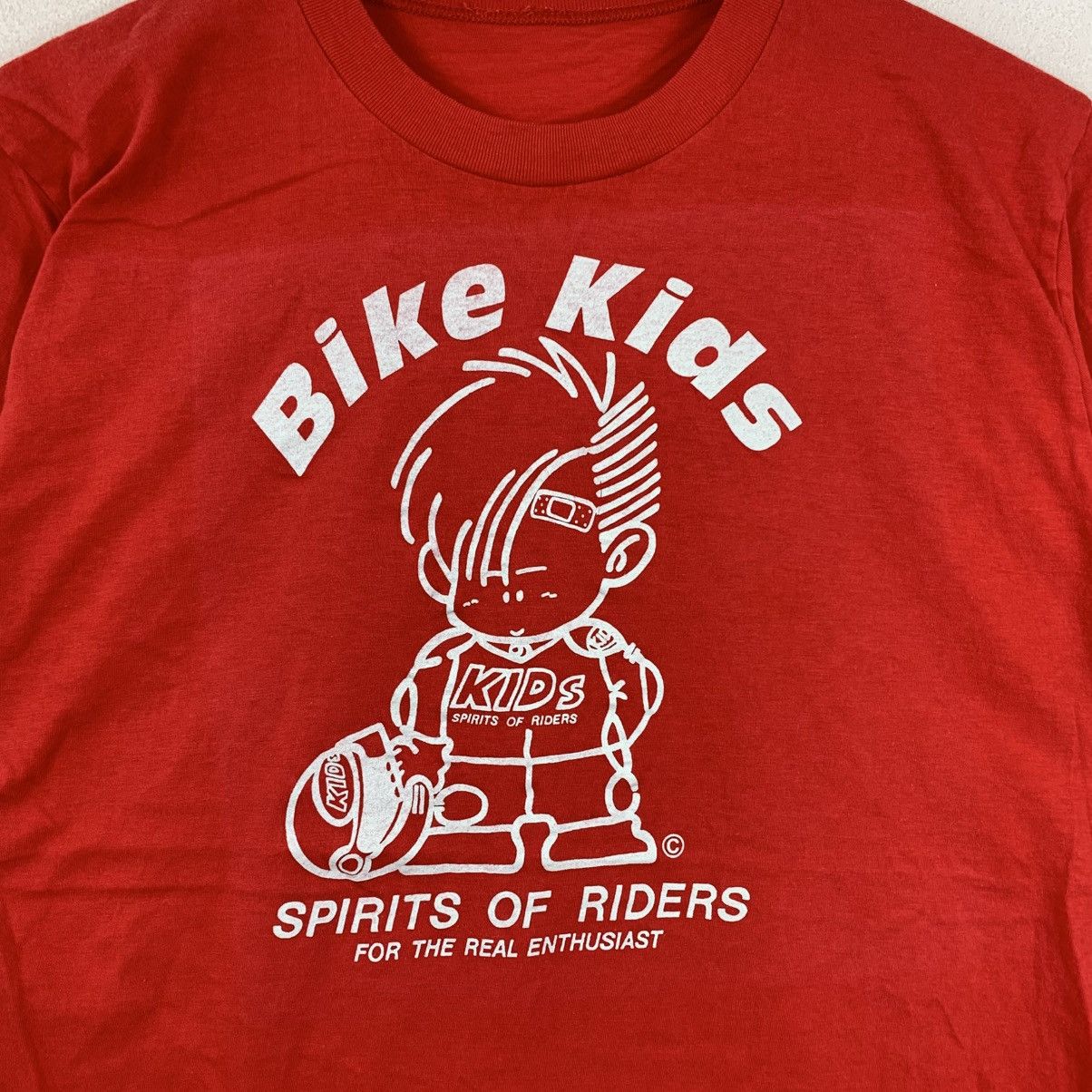Vintage Vintage 90s BIKE KIDS Spirits Of Riders JapaneseBrand Tshirt Size US S / EU 44-46 / 1 - 4 Thumbnail