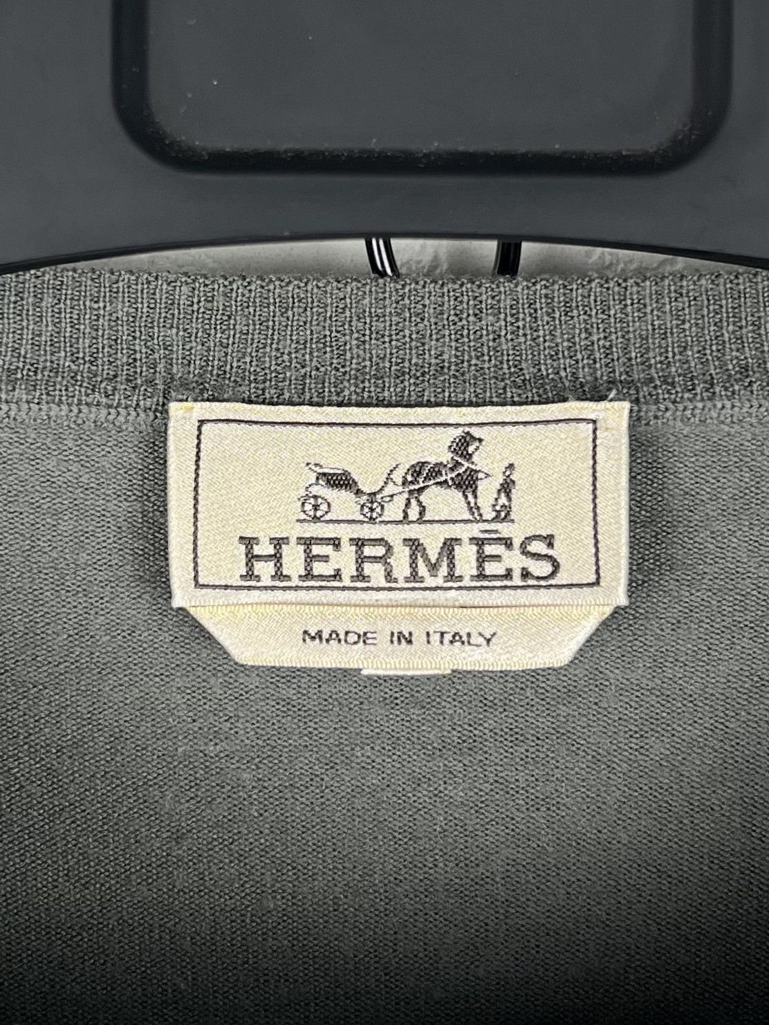 Hermes HERMES Sweater Crewneck Wool Monogram Textured H Gray Men's Size US XXL / EU 58 / 5 - 7 Thumbnail