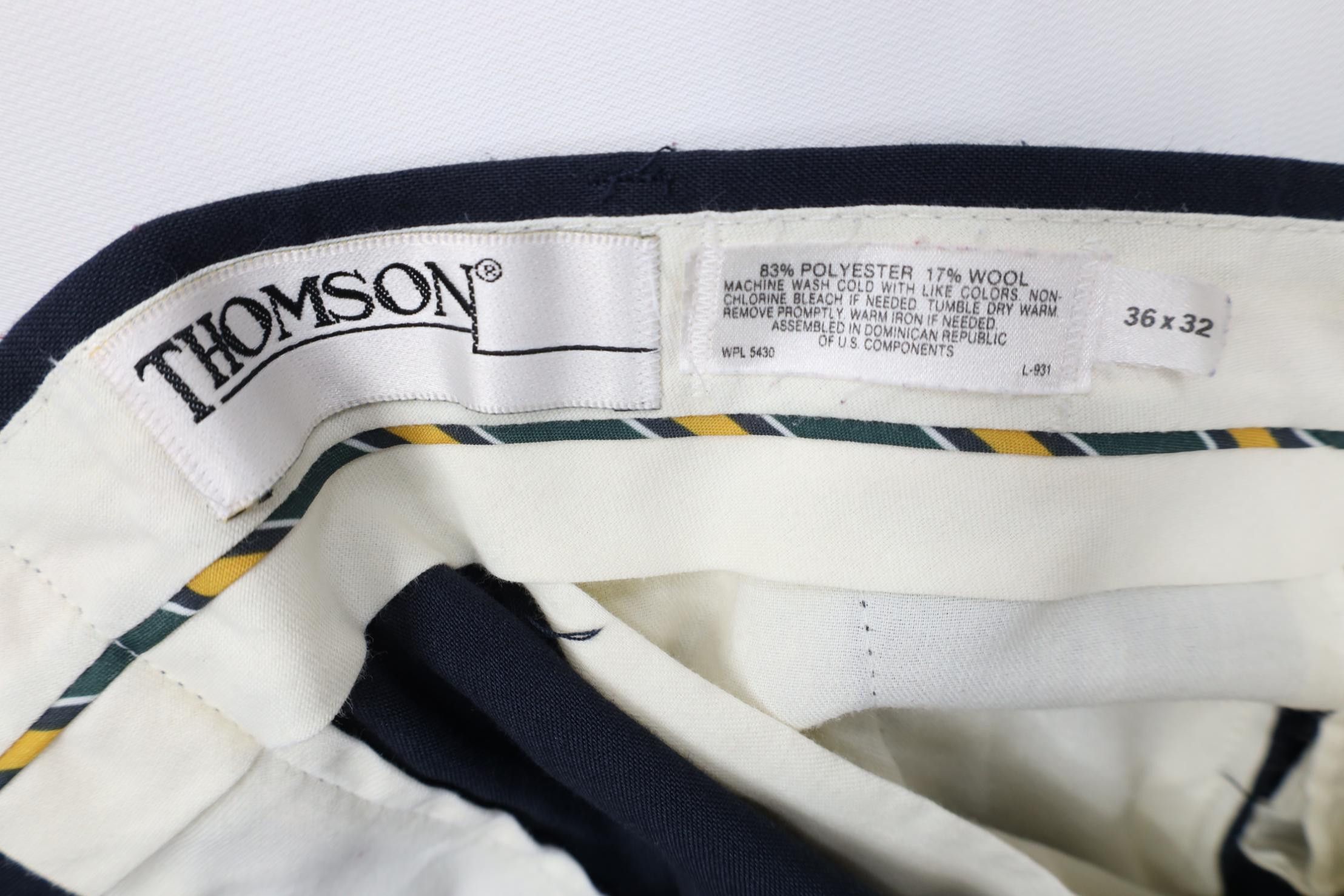 Vintage Vintage 90s Streetwear Knit Wide Leg Chino Pants Navy Blue Size US 36 / EU 52 - 9 Thumbnail