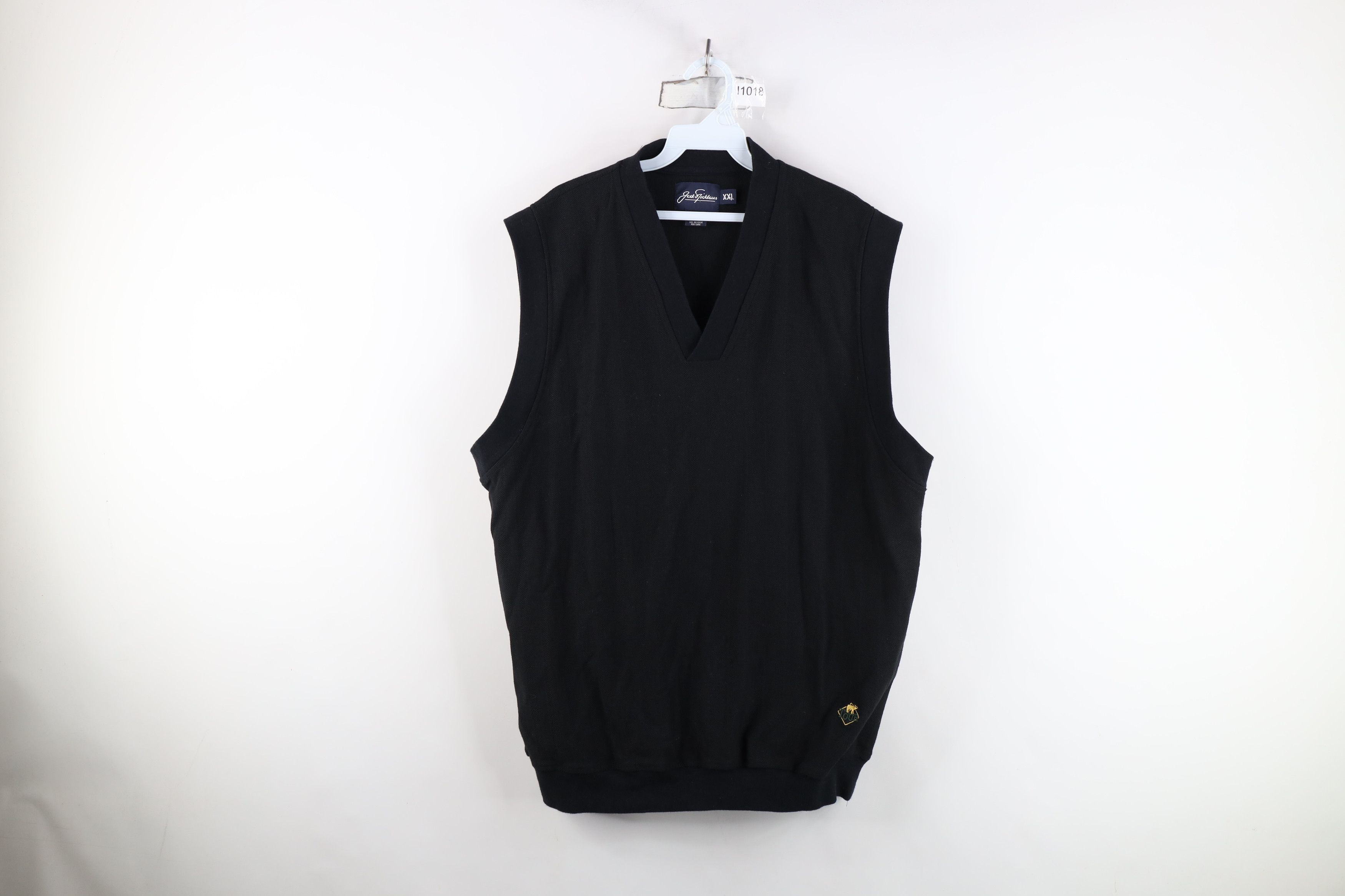 Vintage Vintage 90s Streetwear V-Neck Golf Sweater Vest Black Size XXL / US 16-18 / IT 52-54 - 1 Thumbnail