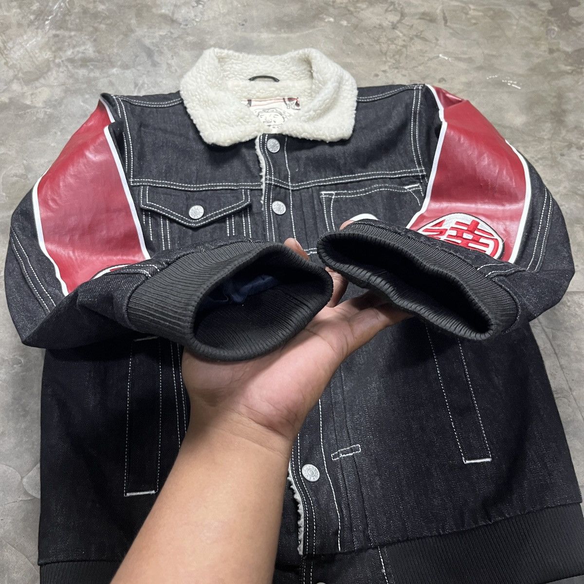Evisu Evisu sherpa denim jacket Size US M / EU 48-50 / 2 - 8 Thumbnail