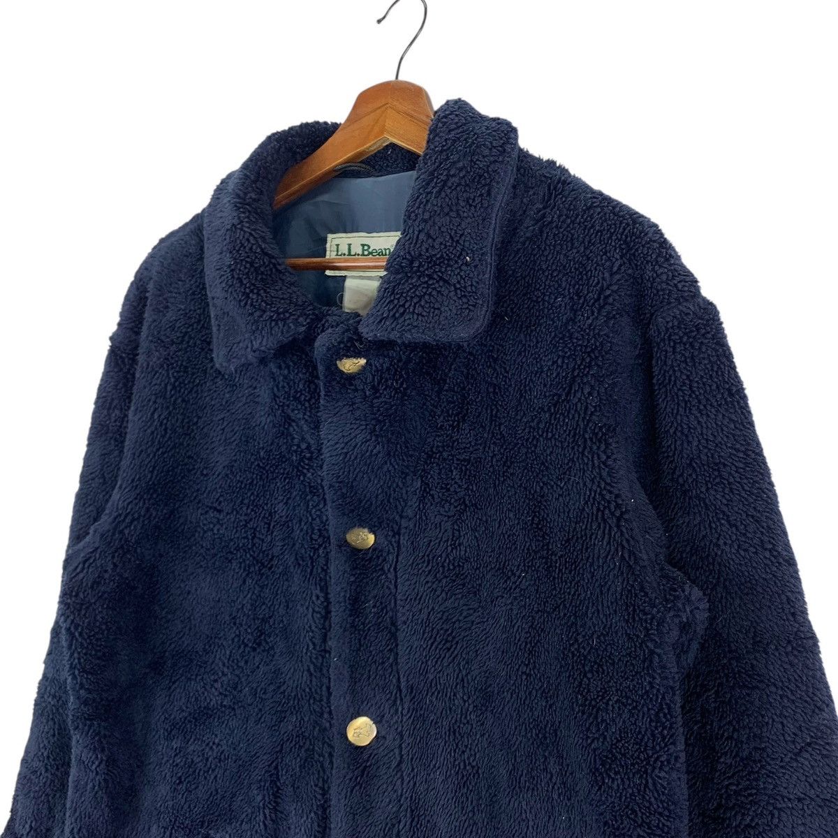L.L. Bean × Vintage Vintage L.L. Bean Fleece Button Jacket Size US L / EU 52-54 / 3 - 4 Thumbnail