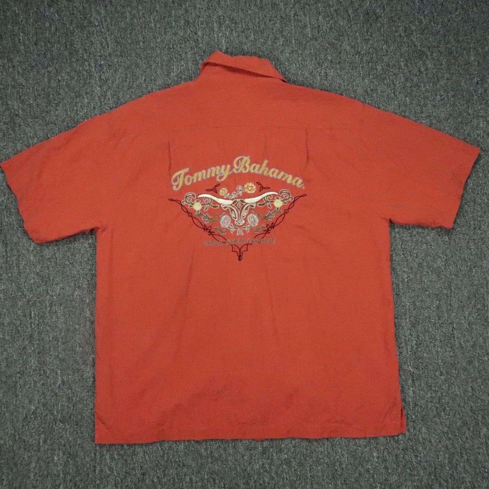 Tommy Bahama Tommy Bahama Red Silk Shirt XL Mens Business Casual Travel Vacation Size US XL / EU 56 / 4 - 2 Thumbnail