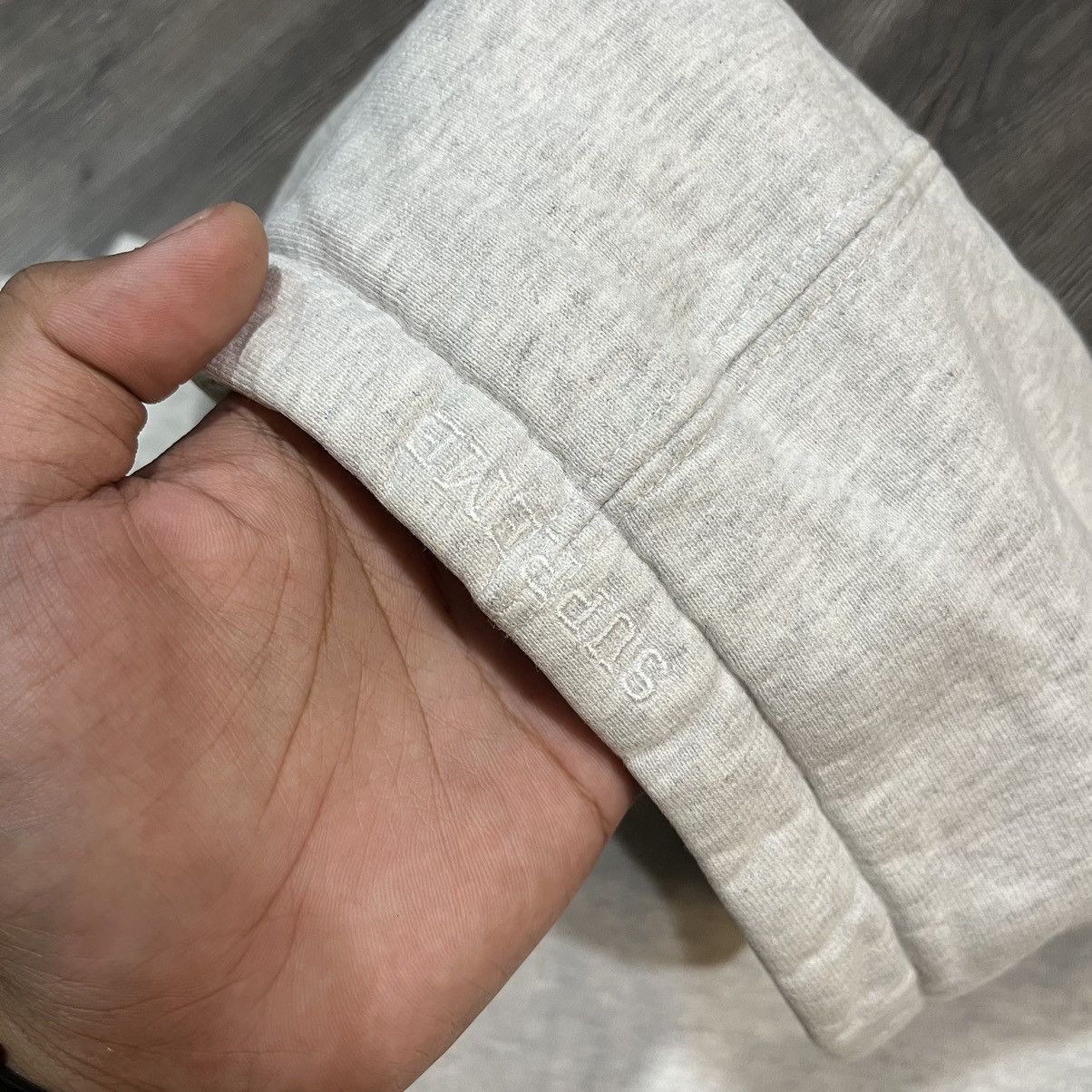 Supreme Supreme FW15 LOGO RIB HOODED SWEATERSHIRT Grey Size US XL / EU 56 / 4 - 7 Thumbnail