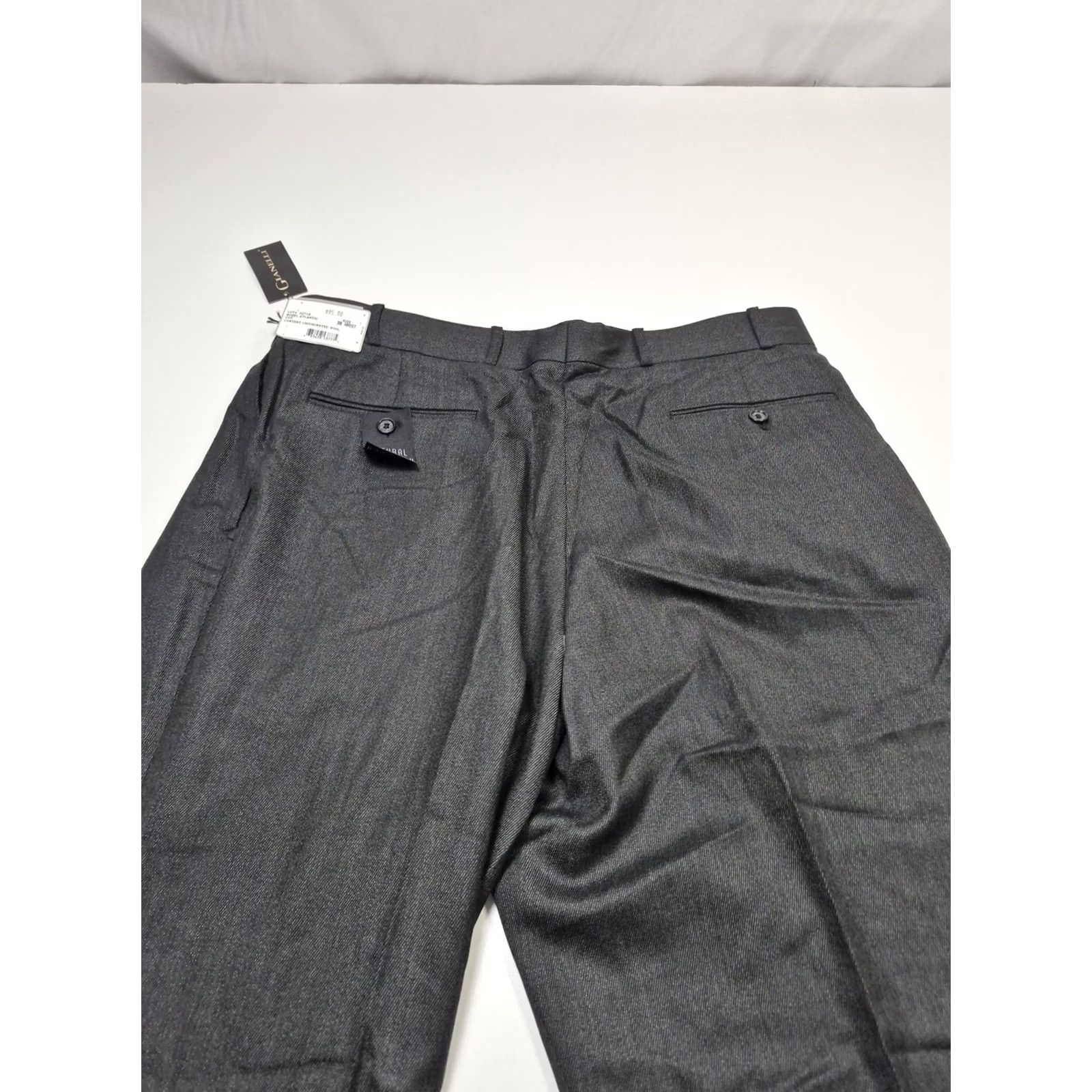 Vintage Gianelli Atlantic Dress Pants Mens 38x36 Gray Wool Pleated Classic Fit NWT Size US 38 / EU 54 - 7 Thumbnail