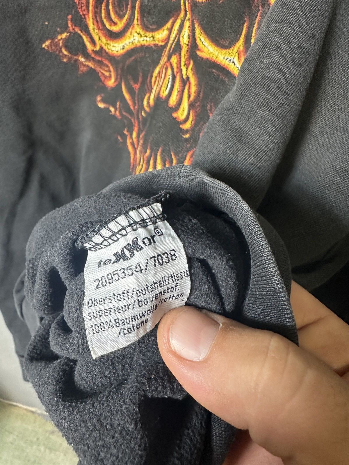 Band Tees × Vintage Vintage 90’s Fear No Evil Tribal Inferno Flame Sweatshirt Size US M / EU 48-50 / 2 - 7 Thumbnail
