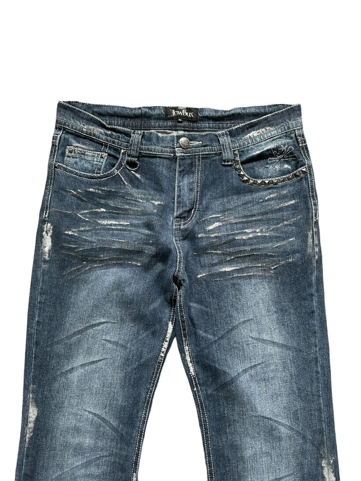 LOWBOX 00's - LOWBOX J-rock studded pocket jeans Size US 33 - 5 Thumbnail
