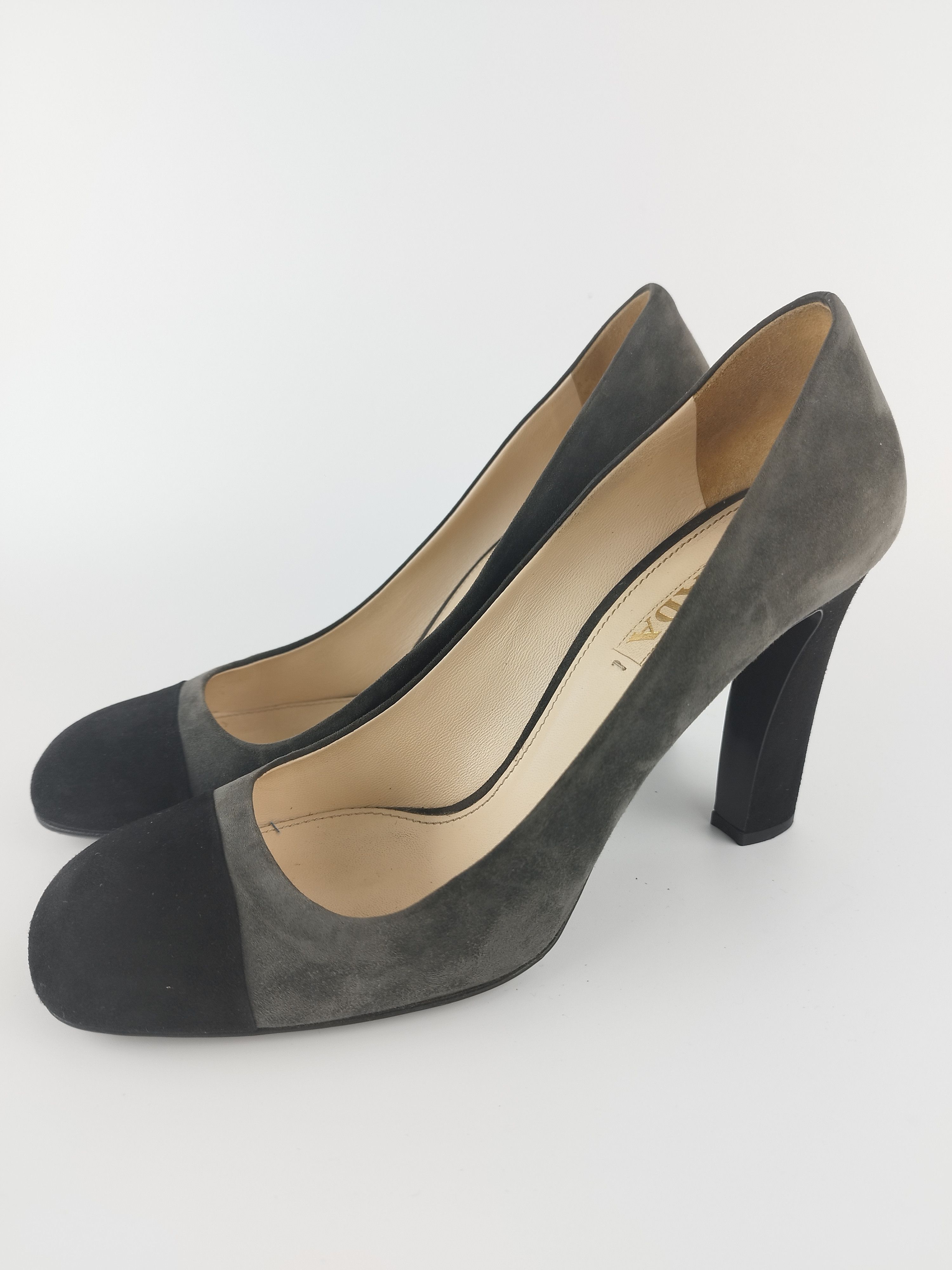 Prada Prada Suede two color high heels pumps Size US 6.5 / EU 39-40 - 3 Thumbnail