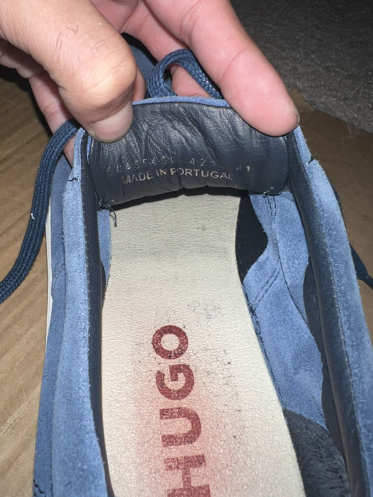 Hugo Boss Hugo Boss Quiver Oxford Blue Suede Sneakers Size US 7.5 / EU 40-41 - 6 Thumbnail