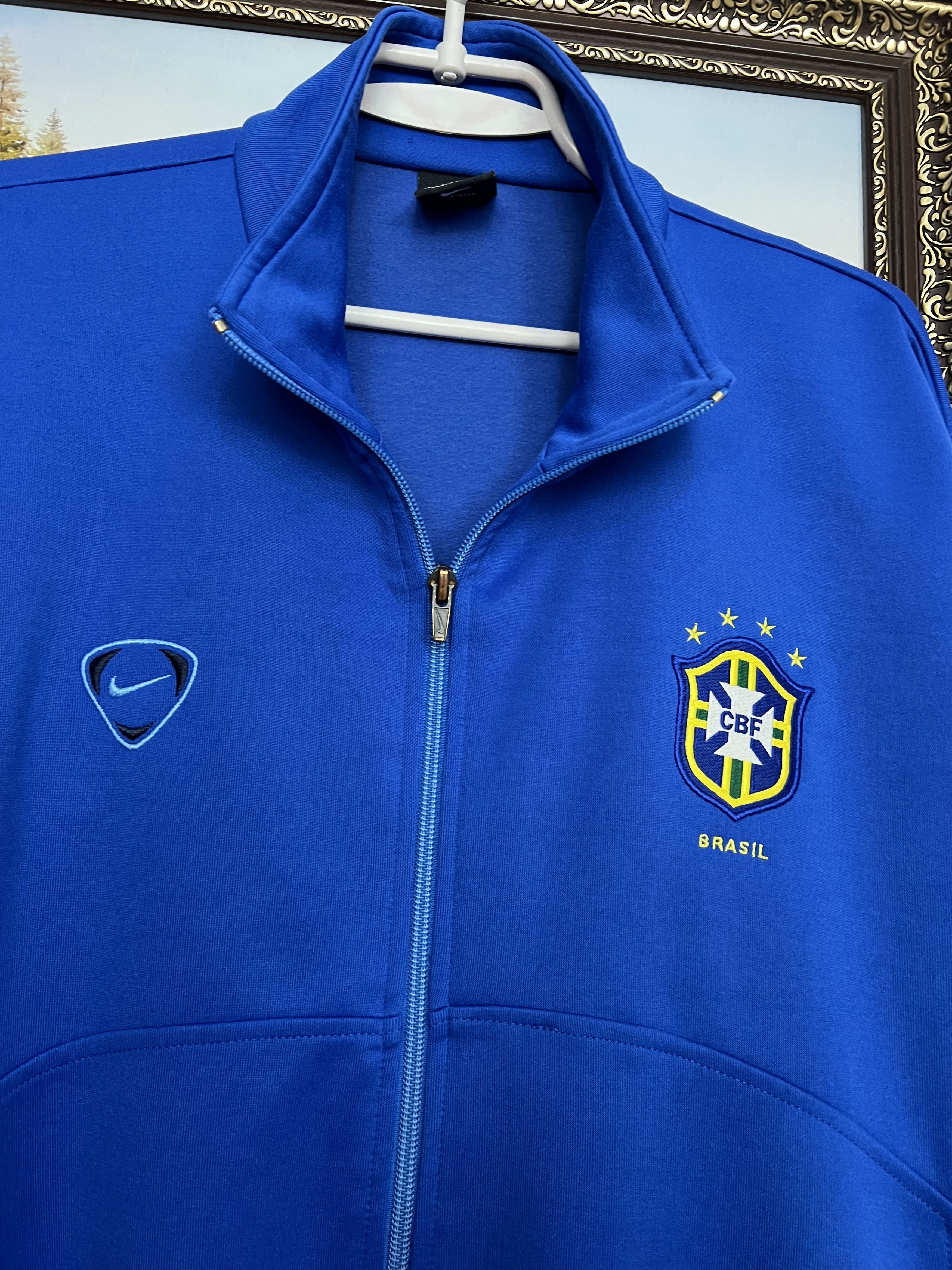 Nike Vintage Brazil Football Jacket Soccer Track Top National Size US M / EU 48-50 / 2 - 3 Thumbnail