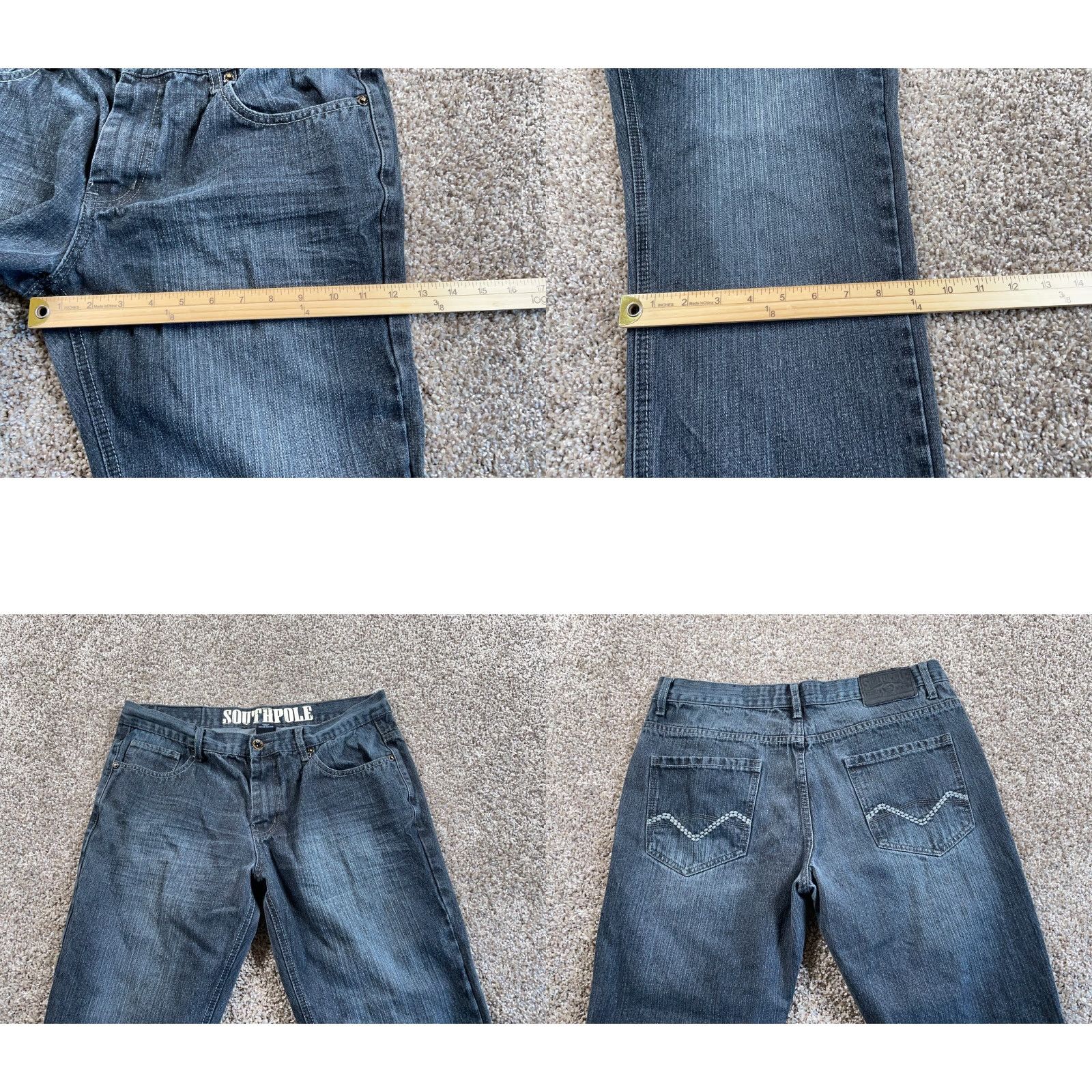 Southpole Southpole Jeans Straight Leg Men's 36 x 30 Dark Blue Denim Streetwear Low Rise Version Vintage Yes Size US 36 / EU 52 - 8 Thumbnail