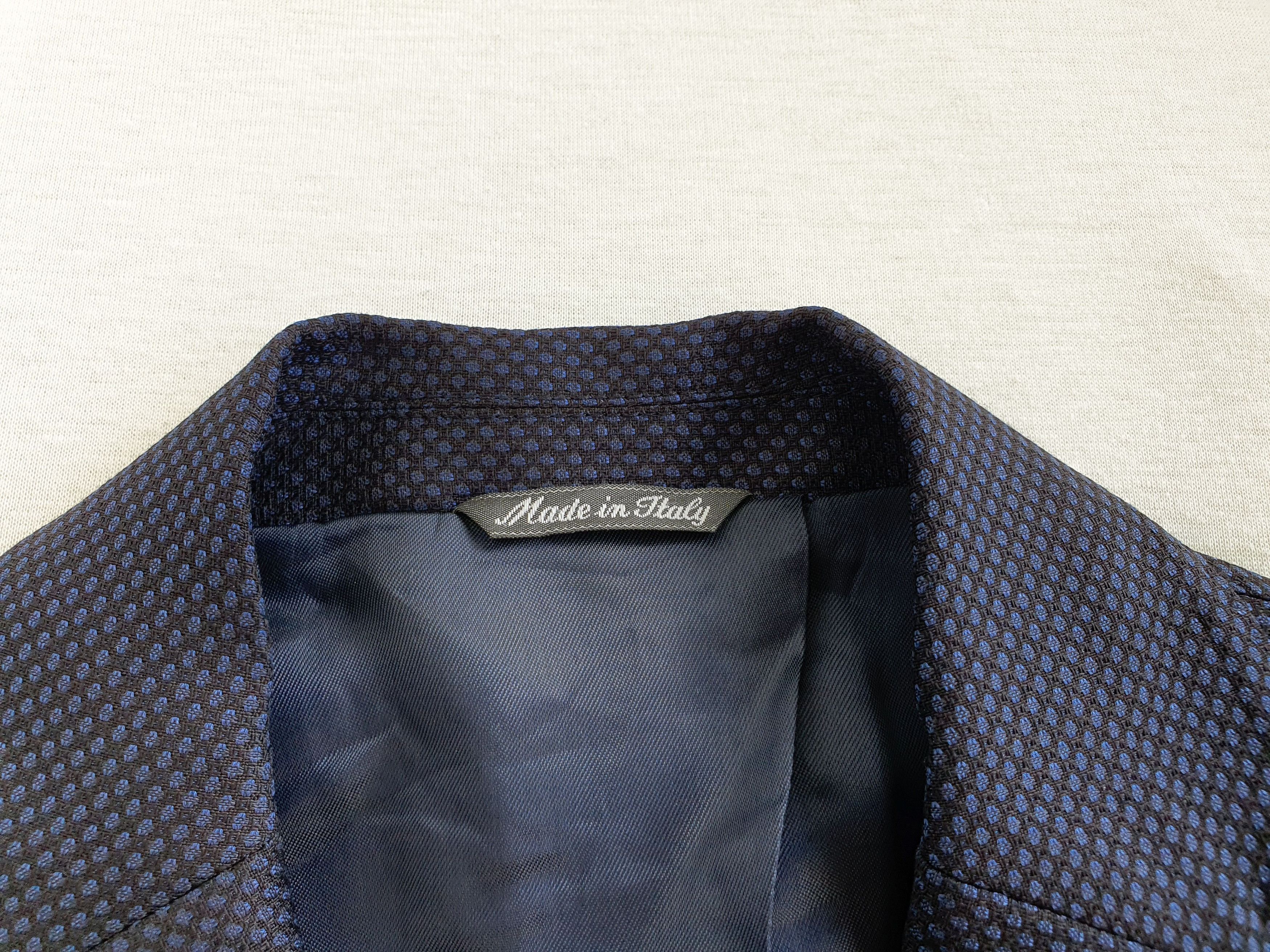 RODA Navy Textured Bird's Eye - Slim fit, Lightweight Wool Size 40R - 4 Thumbnail