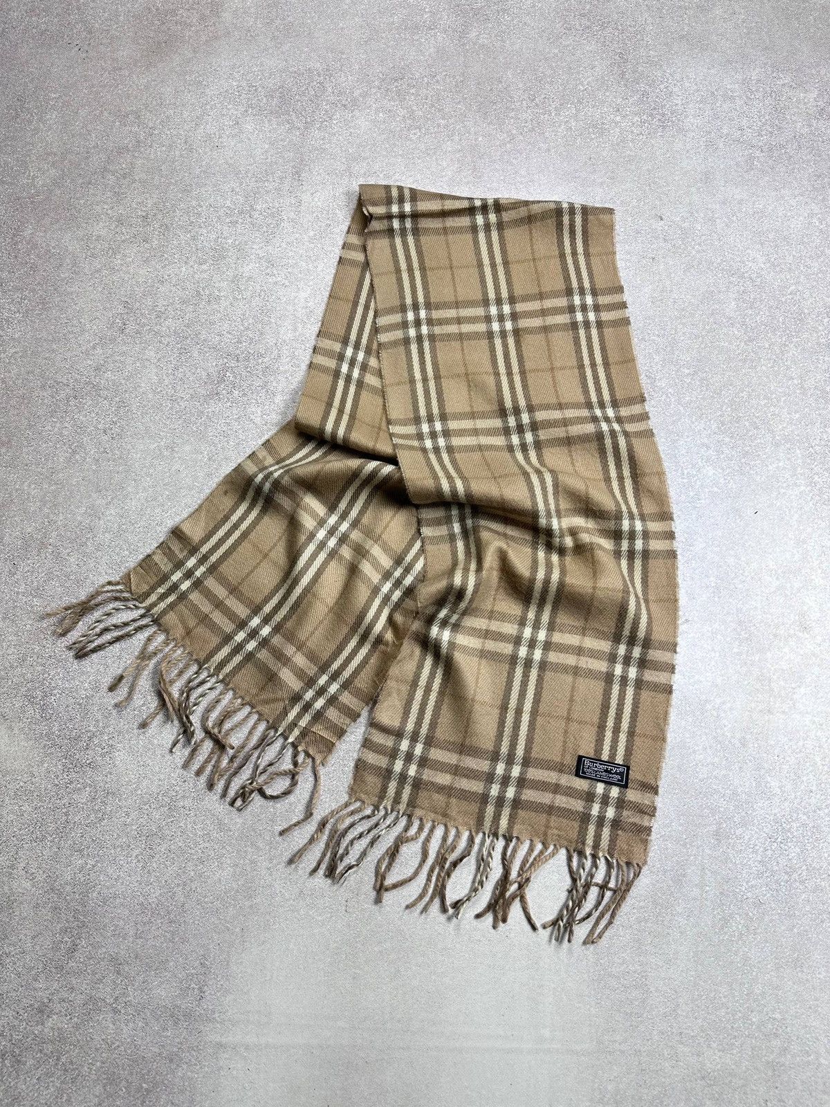 Burberry Vintage Burberry Nova Check Lambswool Scarf Y2K Os Size ONE SIZE - 1 Thumbnail