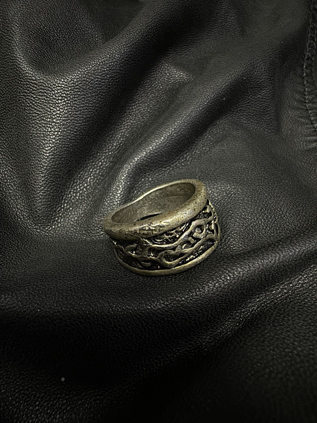 Sterling Silver VTG STERLING SILVER 925 ENGRAVED RING SIZE 7.5 Size ONE SIZE - 2 Thumbnail