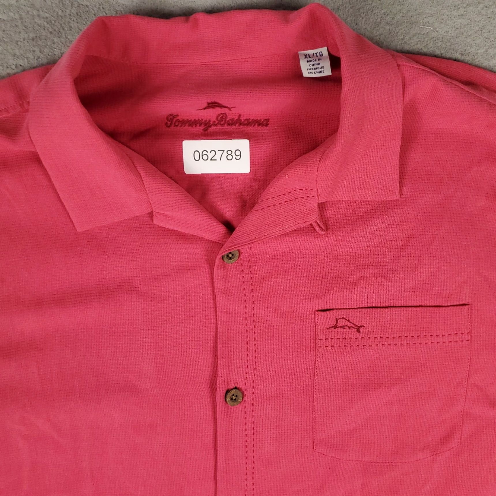 Tommy Bahama Tommy Bahama Hawaiian Shirt Mens XL Pink Silk Short Sleeve Button-Up Tropical Size US XL / EU 56 / 4 - 2 Thumbnail