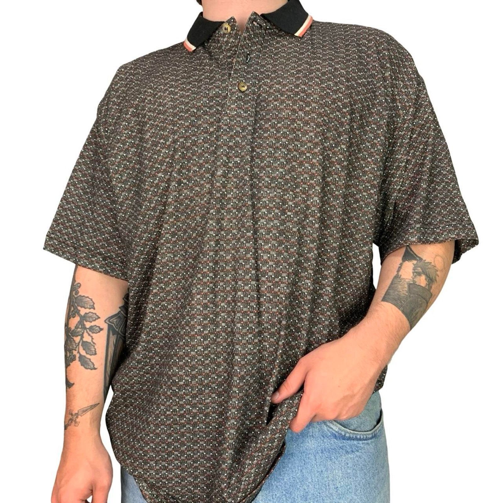 Northwest Territory × Vintage Vintage 90s Northwest Territory Patterned Polo Shirt Size US XL / EU 56 / 4 - 2 Thumbnail