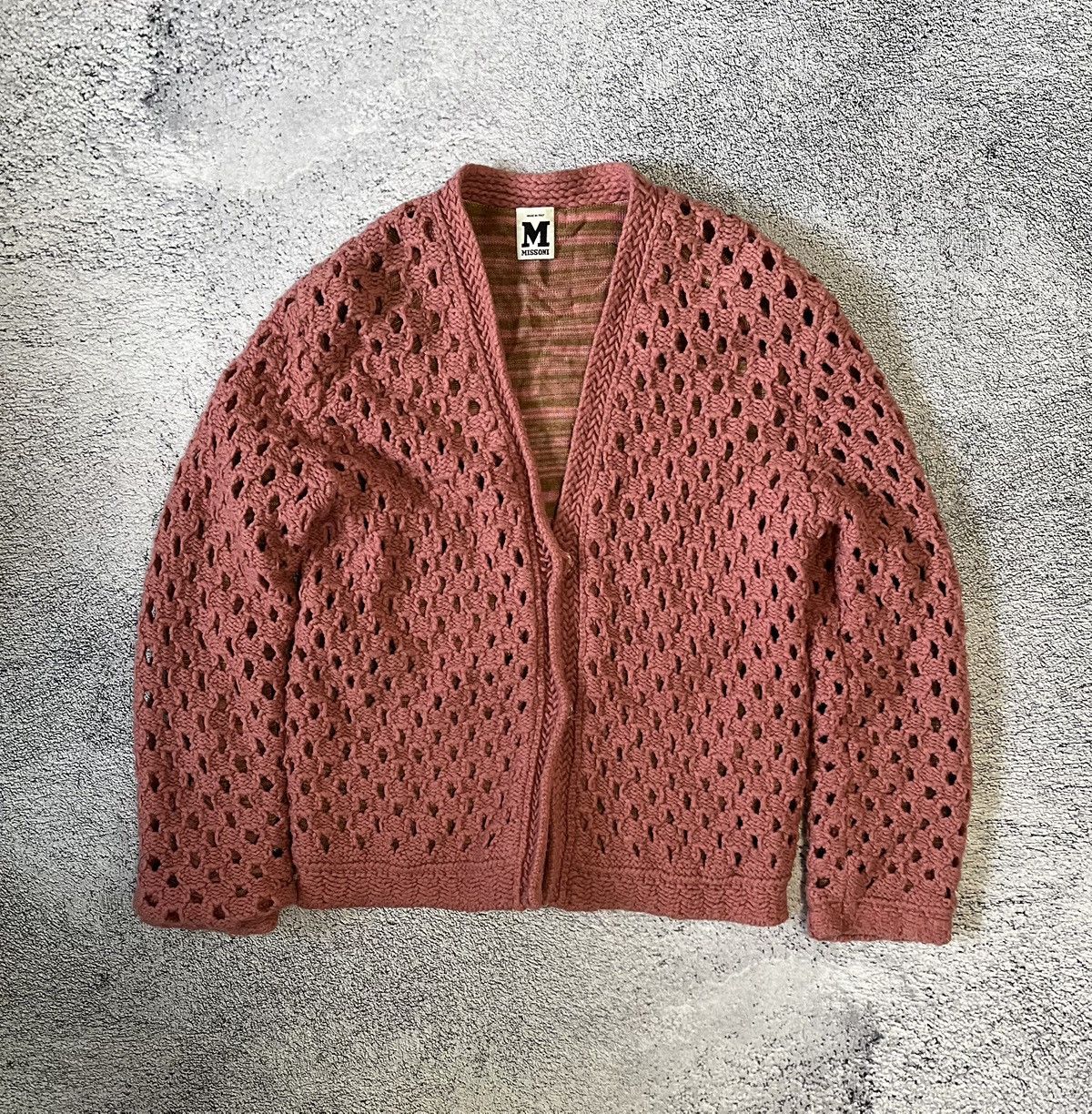 Missoni Missoni Pink Open Knit Cardigan Sweater Wool Cashmere Italy Size XS / US 0-2 / IT 36-38 - 1 Thumbnail