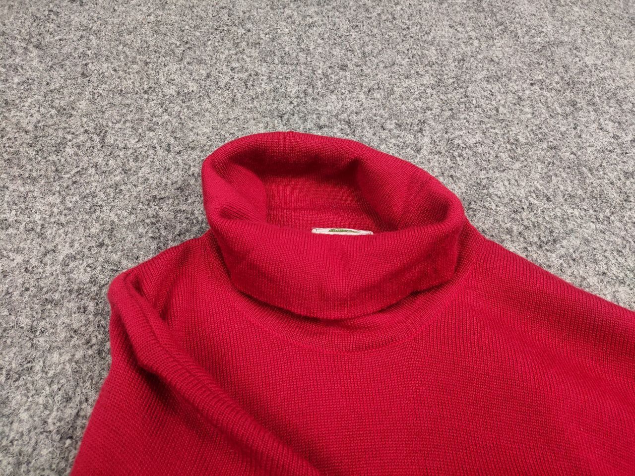 Lacoste Vintage 90's Lacoste Logo Red Wool Turtleneck Sweater Size US XL / EU 56 / 4 - 9 Thumbnail