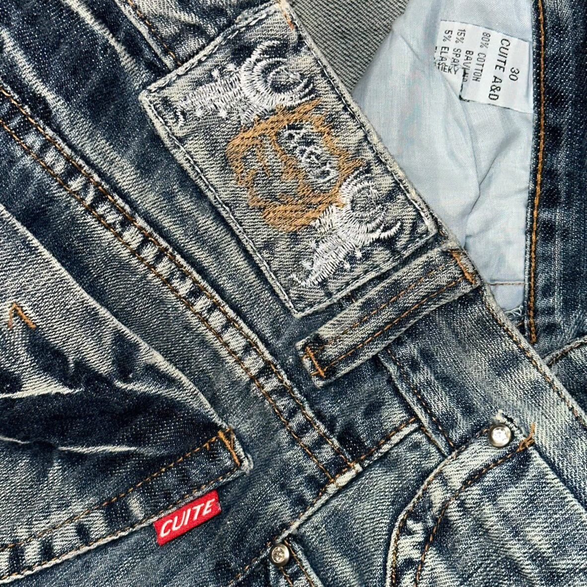 Other Y2K Cuite A&Co Distressed Patchwork Denim Jeans W30 Size 30" / US 8 / IT 44 - 4 Thumbnail
