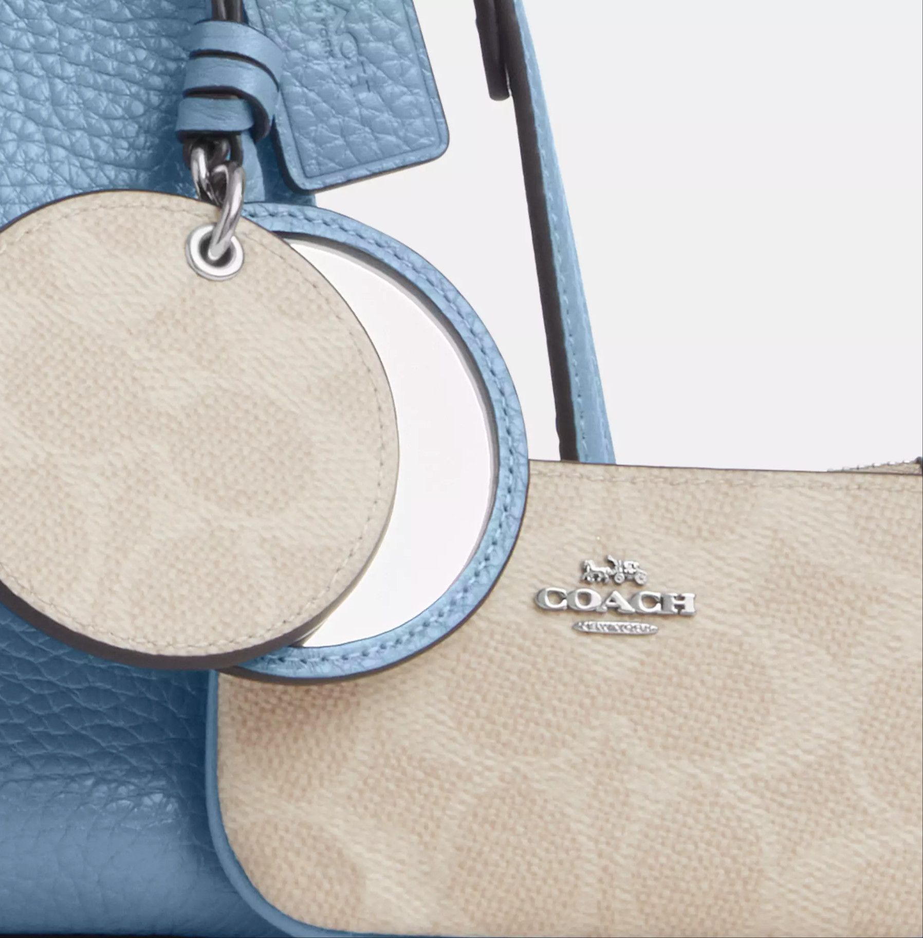 Coach Laurel Small Shoulder Bag With Mirror Charm And Pouch CBI06 Size ONE SIZE - 7 Thumbnail