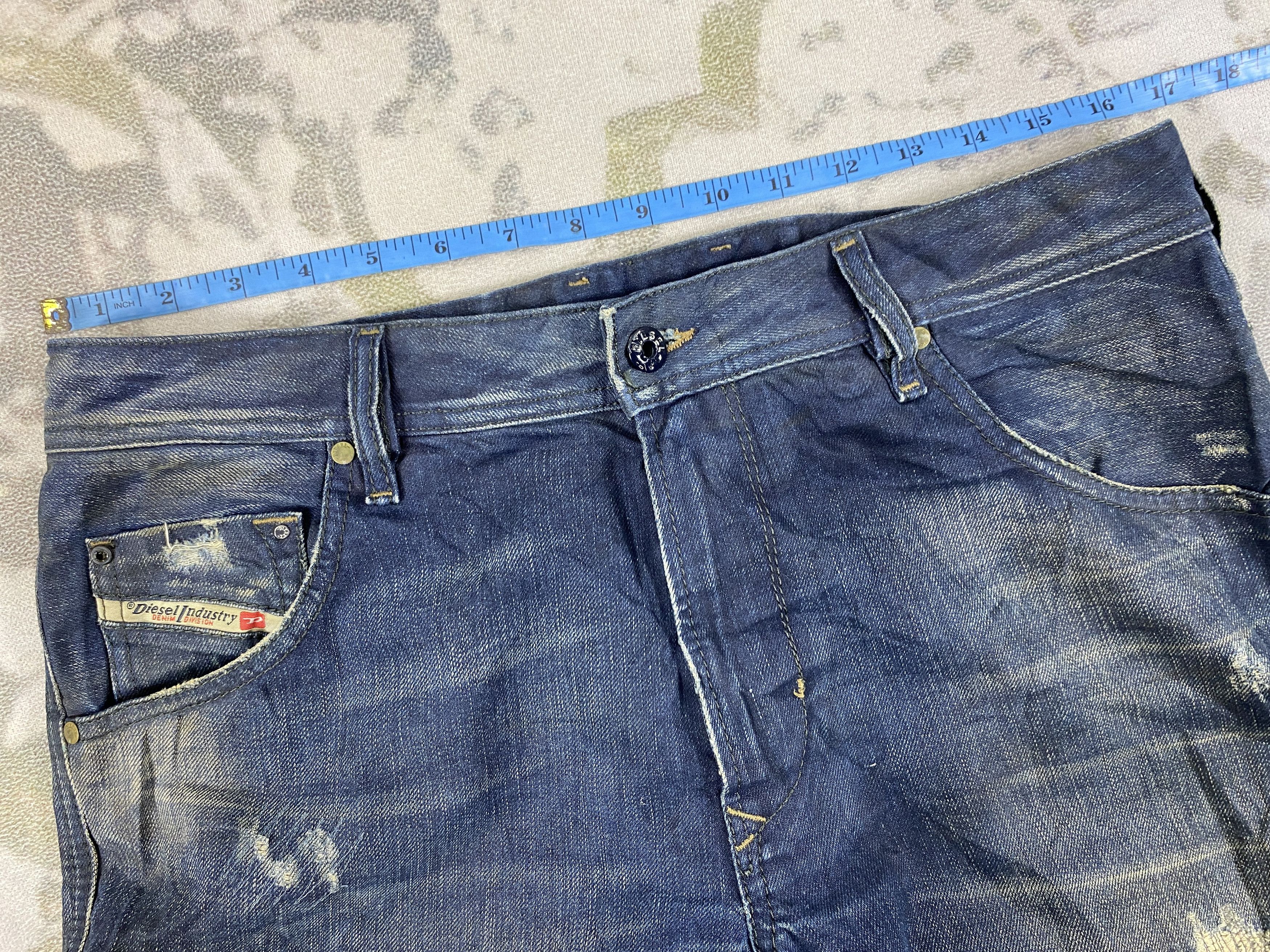 Vintage Distressed Blue Vintage Diesel Jeans 33x29.5 Denim- JN3801 Size US 33 - 5 Thumbnail