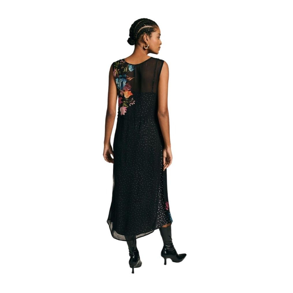Anthropologie Anthropologie Layered Sleeveless Dress Black Floral Motif NW Size XS / US 0-2 / IT 36-38 - 5 Thumbnail