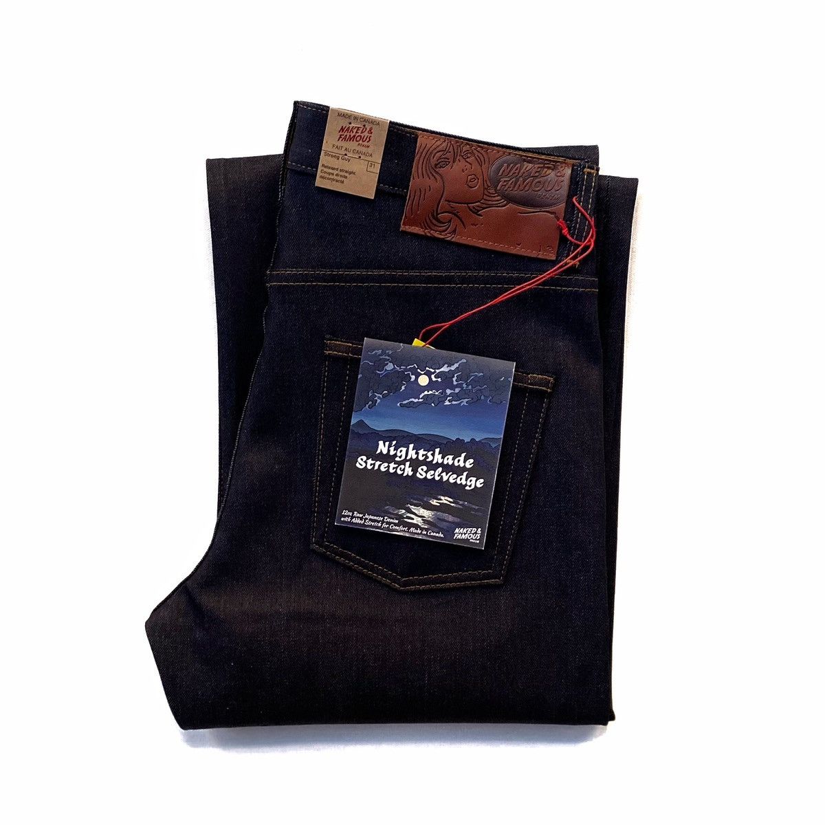 Naked & Famous Strong Guy Nightshade Stretch Denim Jeans