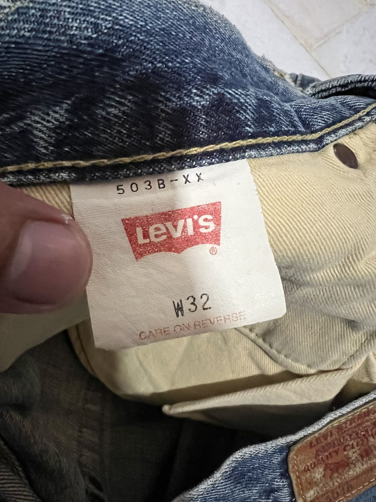 Levi's × Levi's Vintage Clothing VINTAGE 90’S LEVIS 503B SELVEDGE BIG E JEANS Size US 30 / EU 46 - 21 Thumbnail